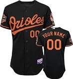Baltimore Orioles Jersey: Personalized Alternate Black Authentic Cool Base&Atilde;&cent;"&Acirc;&cent; Jersey with Oriole Park at Camden Yards 20th Anniversary Patch
