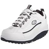 Skechers Men's Shape Ups Lace Up,White/Navy,9 M