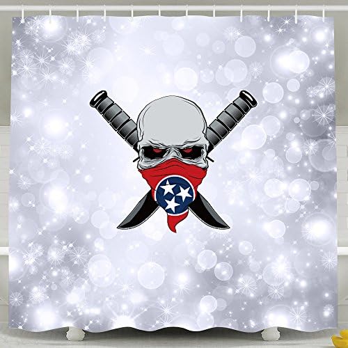 Flag Of Tennerssee Calaberas Symbol Bathroom Shower Curtains 72*72inch