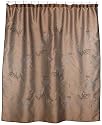 Croscill Tassy Embroidered Shower Curtain, Chocolate