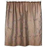 Croscill Tassy Embroidered Shower Curtain, Chocolate