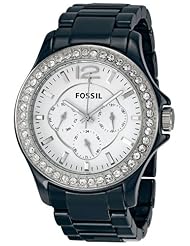 Fossil Womens CE1045 Riley White Dial Watch