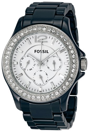 Fossil Women's CE1045 Riley White Dial Watch
