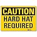 Safety Sign, Hard Hat Required, 10in.W (2 pieces)