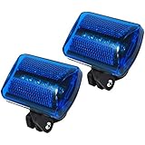 Personal Flashing Safety Light with Belt Clip (Set of 2) - up to 100 hours - Water Resistant