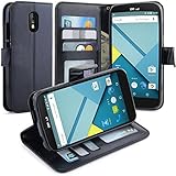 BLU Studio G Case, LK [Stand Feature] BLU Studio G Wallet Case, Luxury PU Leather Case Flip Cover Built-in Card Slots For BLU Studio G, BLACK