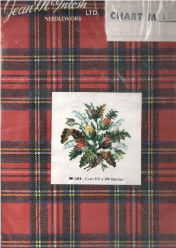 Jean Mcintosh LTD M-184 Counted Cross Stitch or Needlepoint. 100x100 Stitches, Fold Out Floral Rosebuds & Lilies of the Valley, Chart Only