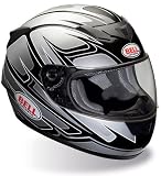 Apex Reactor Black and Silver Motorcycle Helmet