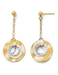 14k White and yellow gold Leslies Two tone Fancy Post Earrings