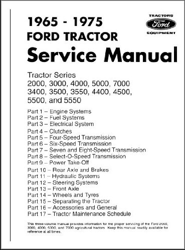 ford tractor service manual series 2000 7000 1965 1975