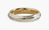 10 karat Ladies Two-Toned 4mm Comfort Fit Gold Wedding Ring