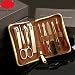 Pellor(TM) ON SALE!Stainless Steel Classical 9PCS Nail Care Personal Manicure & Pedicure Set, Synthetic Leather Travel & Grooming Kit