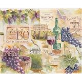 Magic Slice Non-Slip Flexible Cutting Board, Gourmet Size 12 x 15, Wine Collage by Naomi McBride