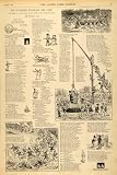 1892 Print Brownies April Hula Hoop Well Water Prison Elves Palmer Cox - Original Halftone Print