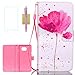 Uncle.Y Galaxy S7 Edge Case,S7 Edge Case, Galaxy S7 Edge Wallet Case,Pu Leather Flip Case [Lanyard Design] Stand Cover Case for Samsung Galaxy S7 Edge (Flower)