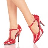 Pleaser Shoes Women's VANITY 415 4 T-Strap d'Orsay Pump, Available in 3 Colors