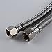 KES IUS2032-P2 Faucet Connector, Braided UV-resistant polymer fibers Supply Hose 9/16-24 UNEF Thread x G 1/2 Female Straight Thread, 32
