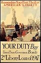 AMERICAN STATUE LIBERTY 1917 GOVERNMENT BONDS WAR VINTAGE POSTER REPRO ON CANVAS !!!!!