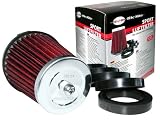 Produkt-Bild: Eufab 17432 Sport-Luftfilter McKita, universell, dunkelrot, mit 6 Adaptern