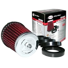 Eufab 17432 Sport-Luftfilter McKita, universell, dunkelrot, mit 6 Adaptern