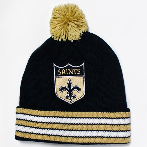 Mitchell & Ness New Orleans Saints Throwback Jersey Stripe Knit Hat One Size Fits All