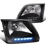 97-03 FORD F150 BLACK DIAMOND LED HEAD LIGHTS LAMPS PAIR by Spec-D Tuning