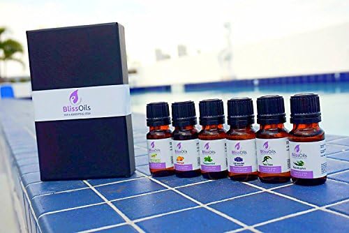 Aromatherapy 100% Pure Therapeutic Grade Essential Oils Gift Set- 6/10 Ml (Peppermint, Tea Tree, Eucalyptus, Lemongrass, Lavender, Orange) Luxury Box