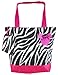 J Garden Pink Zebra Large Travel Tote Bag 16-inch