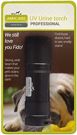 Pet urine detector black UV light flashlight - Professional urine stain finder for Dogs, Cats, and small animal urine stains on carpet, rugs, hardfloors, upholstery and soft furnishings that would otherwise be invisible to the naked eye. 100% successful find guarantee. Full instructions included!