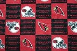 NFL Arizona Cardinals Football Print Fleece Fabric By the Yard