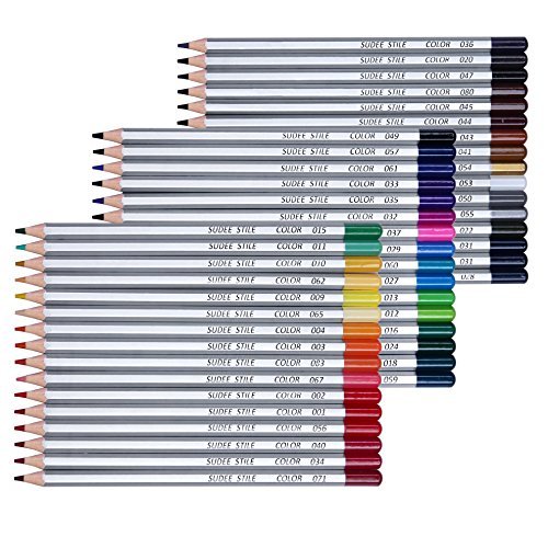 SUDEE STILE 48 Unique Colors Pack (No Duplicates) Art Drawing Colored Pencils Set