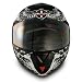 VCAN Blinc 210 Flat Black Medium Full Modular Helmet with Crusader Graphics