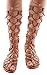 Uncinba Women's Knotted Peep Toe Lace Up Wrap Gladiator Flat Sandal