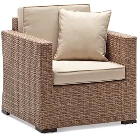 Strathwood Griffen All-Weather Wicker Chair, Natural: Patio, Lawn &amp; Garden