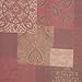 Stylemaster Renaissance Home Fashion Jasmine Tile Print Sheer Rod Pocket Panel, Burgandy, 56 by 63-Inch