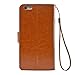 Navor Protective Flip Wallet Case for iPhone 6S Plus & iPhone 6 Plus [5.5 inch] - Brown (IP6PBR)