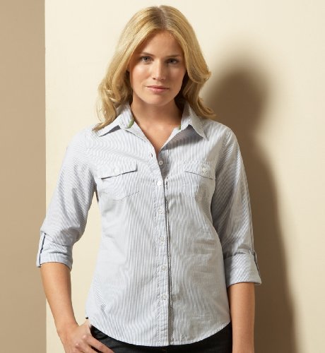 Pure Cotton Roll Up Stripe Shirt