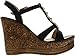Refresh GRITA-04 Women's Beaded Platform Ankle Strap Cork Wedge Heel Sandal