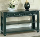 Vintage Sofa / TV Console (Vintage Black) (30H x 50W x 20D)