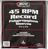 BCW 45 Record Sleeves 7 3/8 X 7 5/8 100 Pack