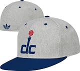 Washington Wizards Grey adidas Originals Basic Logo Flat Brim Flex Hat