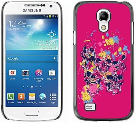 iKiki Design Hard Case for Samsung Galaxy S4 MINI - Pink Skull Attack