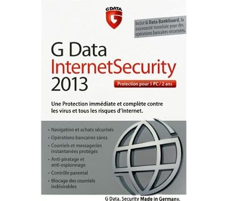 G Data internet security 2013 (1 poste, 2 ans)