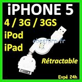 Cable data retractable USB 2.0 pour IPOD IPHONE$par G�n�rique