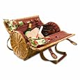 Cheap Deals on Picnic Time Verona Insulated Wine Basket with Wine/Cheese Service for Two, Red Clay