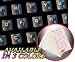 HINDI KEYBOARD STICKERS WITH BLUE LETTERING ON TRANSPARENT BACKGROUND