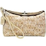 Coach Lurex Capacity Wristlet in Gold 42037