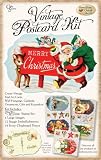Crafty Secrets Heartwarming Vintage Postcard Kit, Christmas