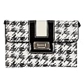 Merona&reg; Collection Print Flap Clutch Wallet - Black/White