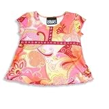 Rubbies - Infant Girls Pucci Cap Sleeve Tunic, Pink, Orange